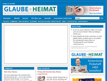 Tablet Screenshot of glaube-und-heimat.de